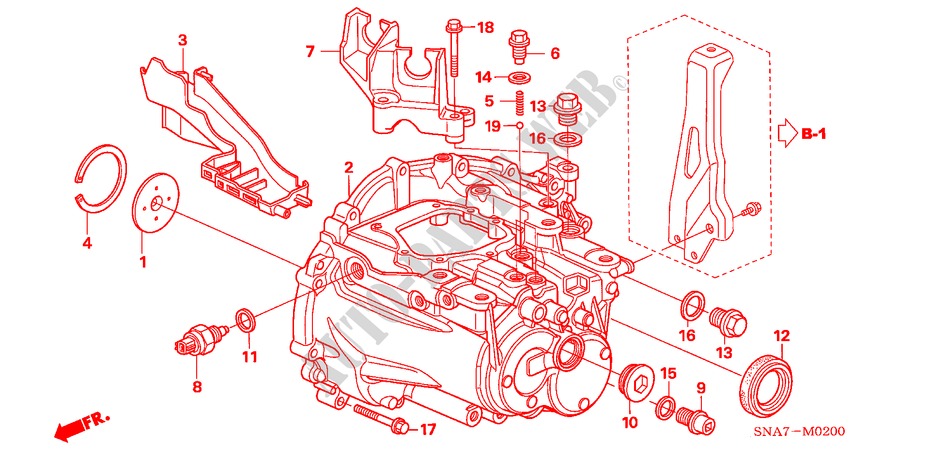 GETRIEBEGEHAEUSE für Honda CIVIC 1.8 LS 4 Türen 6 gang-Schaltgetriebe 2007