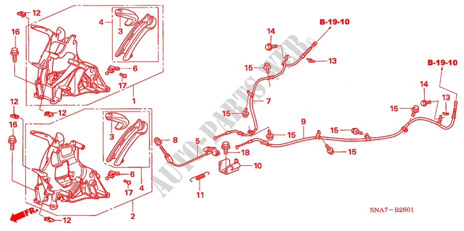 HANDBREMSE(RH) für Honda CIVIC 1.6 SE 4 Türen 5 gang-Schaltgetriebe 2007