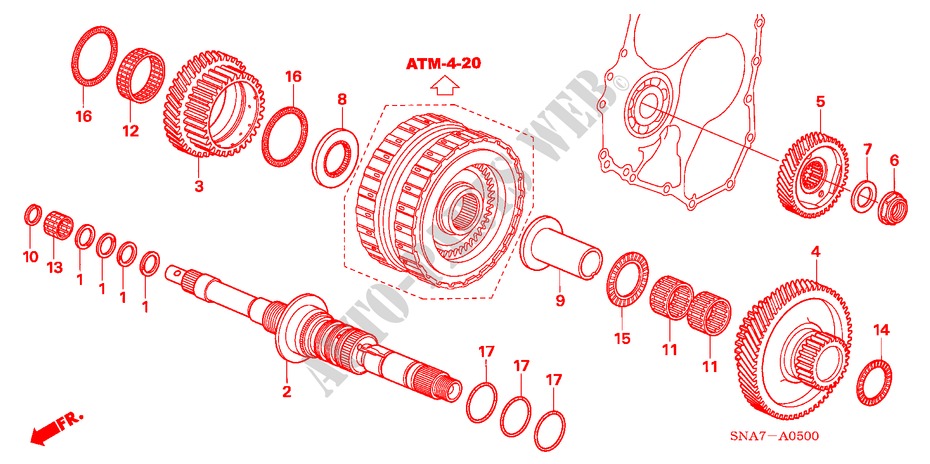 HAUPTWELLE für Honda CIVIC EXI-A 4 Türen 5 gang automatikgetriebe 2007