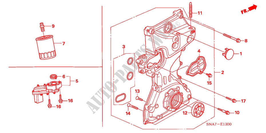 OELPUMPE für Honda CIVIC 1.6 SE 4 Türen 5 gang-Schaltgetriebe 2007
