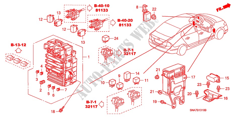 STEUERGERAT(KABINE) (1) (LH) für Honda CIVIC 1.8 LS 4 Türen 6 gang-Schaltgetriebe 2007