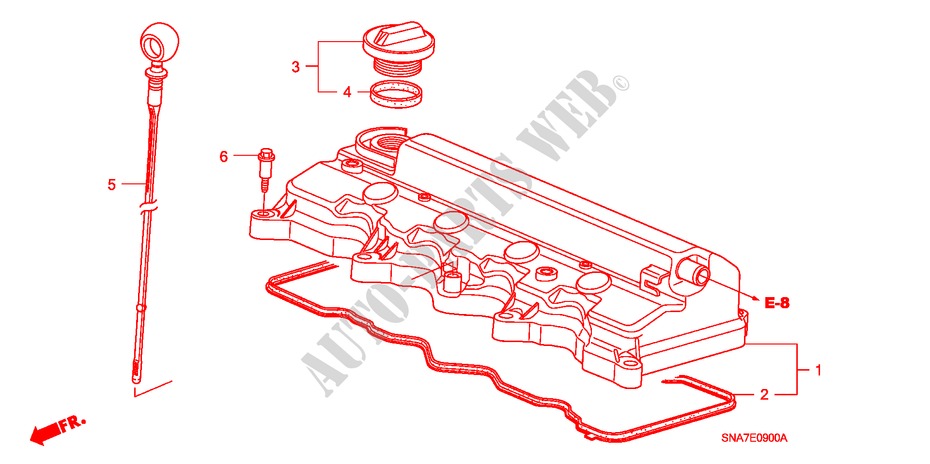 ZYLINDERKOPFDECKEL für Honda CIVIC 1.6 SE 4 Türen 5 gang-Schaltgetriebe 2007