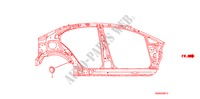 GUMMITUELLE(SEITEN) für Honda CIVIC 1.6 VTI 4 Türen 5 gang automatikgetriebe 2009