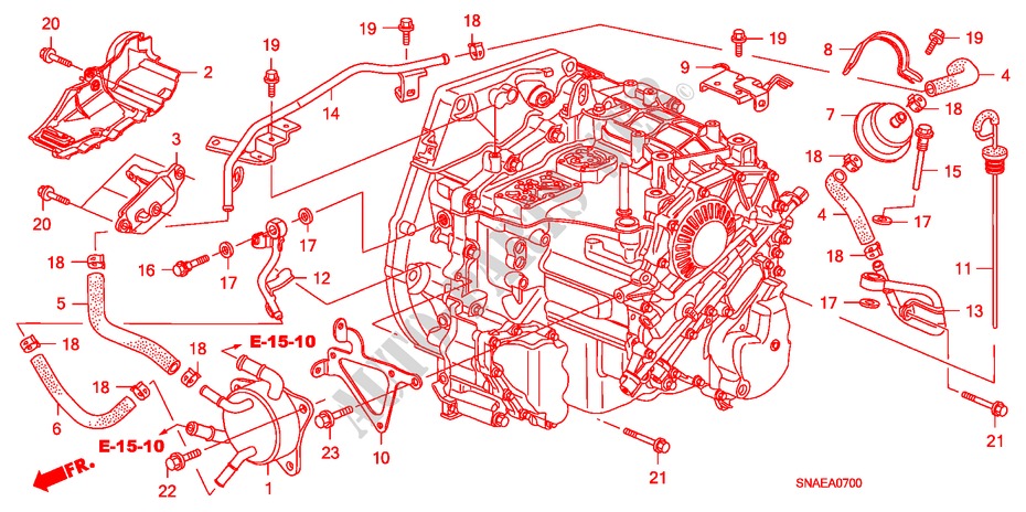 ATF LEITUNG für Honda CIVIC 1.8 ES 4 Türen 5 gang automatikgetriebe 2008