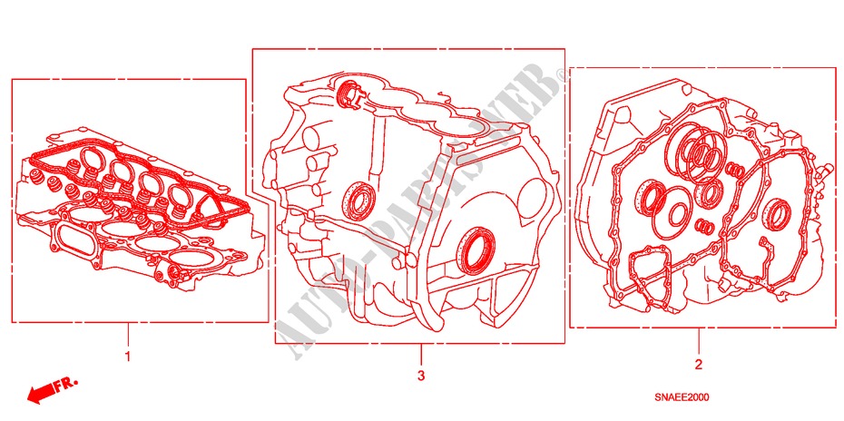 DICHTUNG SATZ für Honda CIVIC 1.8 S 4 Türen 6 gang-Schaltgetriebe 2009