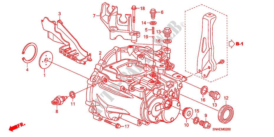 GETRIEBEGEHAEUSE für Honda CIVIC 1.8 LS 4 Türen 6 gang-Schaltgetriebe 2008