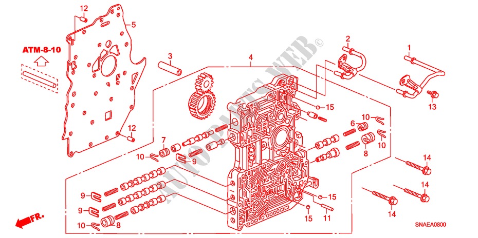 HAUPTVENTILKOERPER für Honda CIVIC 1.8 ES 4 Türen 5 gang automatikgetriebe 2008