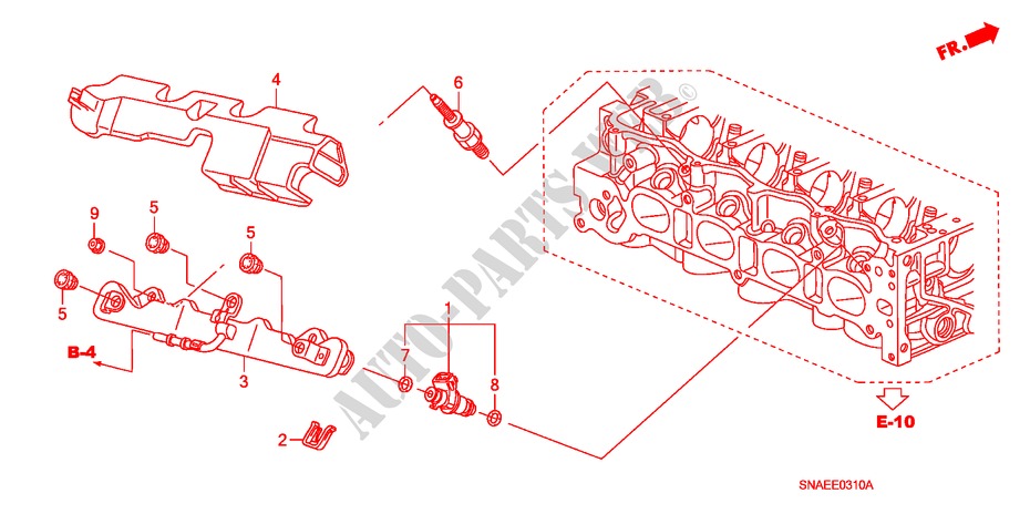 KRAFTSTOFFEINSPRITZUNG für Honda CIVIC 1.8 S 4 Türen 6 gang-Schaltgetriebe 2009