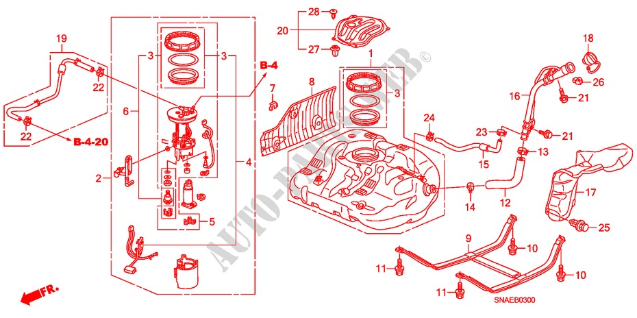 KRAFTSTOFFTANK für Honda CIVIC 1.6 VTI 4 Türen 5 gang automatikgetriebe 2009