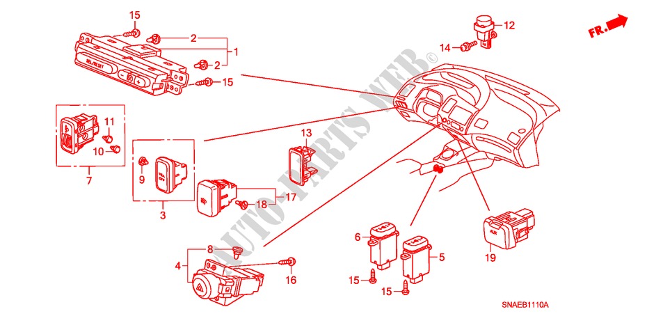 SCHALTER(LH) für Honda CIVIC VTI 4 Türen 5 gang-Schaltgetriebe 2009