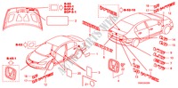 EMBLEME/WARNETIKETTEN für Honda CIVIC 1.8 VXI 4 Türen 5 gang automatikgetriebe 2010