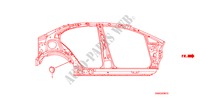 GUMMITUELLE(SEITEN) für Honda CIVIC 1.8 VXI 4 Türen 5 gang automatikgetriebe 2010