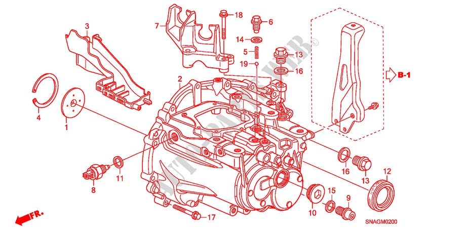 GETRIEBEGEHAEUSE für Honda CIVIC 1.8 LSSP 4 Türen 6 gang-Schaltgetriebe 2010