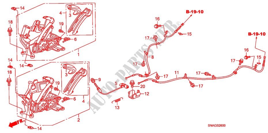 HANDBREMSE(LH) für Honda CIVIC 1.8 LSSP 4 Türen 6 gang-Schaltgetriebe 2010