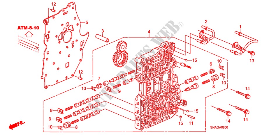 HAUPTVENTILKOERPER für Honda CIVIC 1.8 VXI 4 Türen 5 gang automatikgetriebe 2010