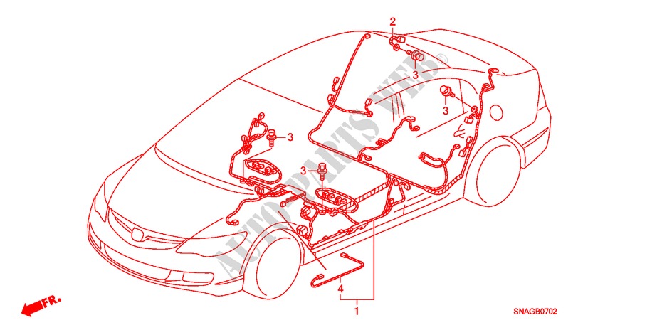 KABELBAUM(LH)(3) für Honda CIVIC 18LS 4 Türen 5 gang-Schaltgetriebe 2011