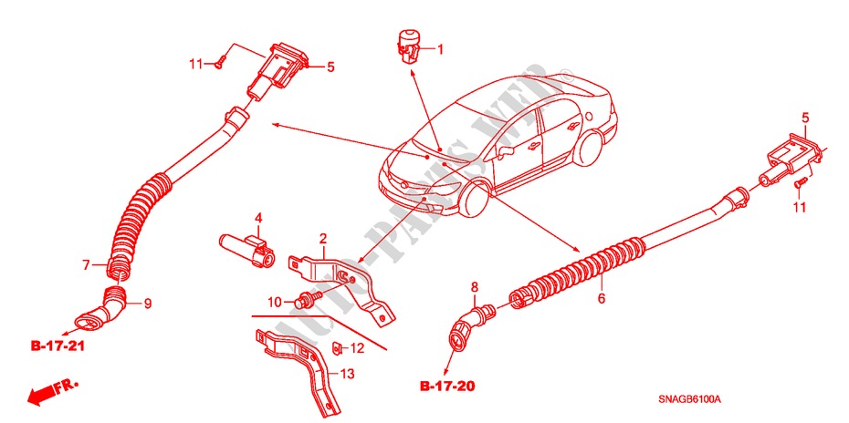 KLIMAANLAGE(SENSOR) für Honda CIVIC 1.8 VXI 4 Türen 5 gang automatikgetriebe 2010