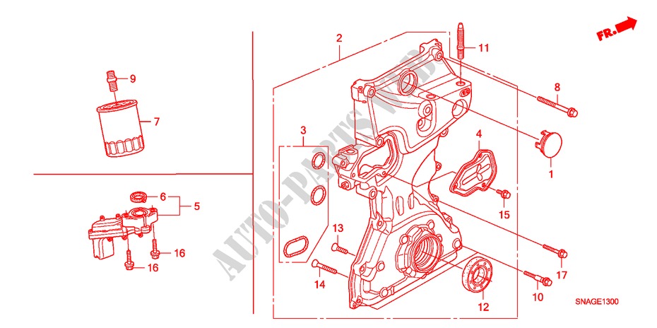 OELPUMPE für Honda CIVIC 1.8 LSSP 4 Türen 6 gang-Schaltgetriebe 2010