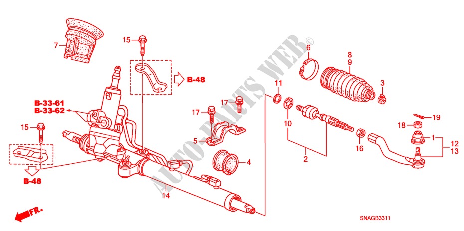 SERVOLENKGETRIEBE(HPS)(RH) für Honda CIVIC 1.8 VXI 4 Türen 5 gang automatikgetriebe 2010