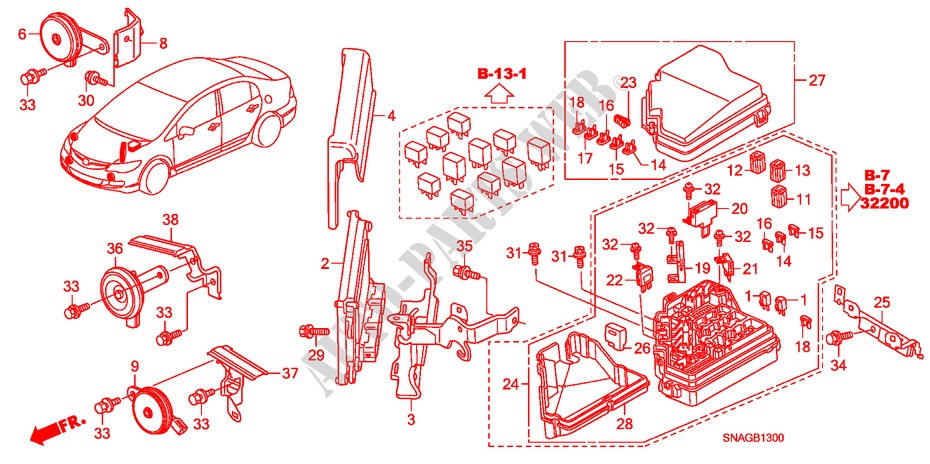 STEUERGERAT(MOTORRAUM)(1) für Honda CIVIC 1.8 LSSP 4 Türen 6 gang-Schaltgetriebe 2010
