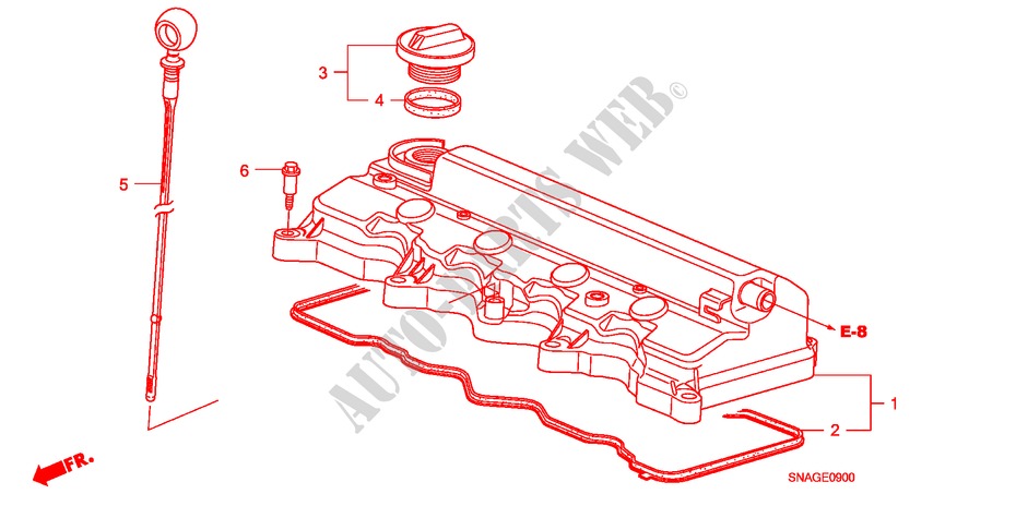 ZYLINDERKOPFDECKEL für Honda CIVIC 1.8 LSSP 4 Türen 6 gang-Schaltgetriebe 2010