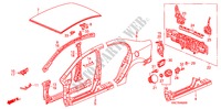 AUSSENBLECHE/TAFEL, HINTEN für Honda CIVIC HYBRID MX       ALCANTARA 4 Türen vollautomatische 2010