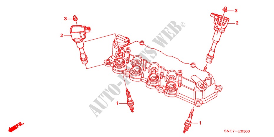 STOPFEN, OBERE SPULE/STOEPSEL für Honda CIVIC HYBRID MX   DAYTIME LIGHT 4 Türen vollautomatische 2010