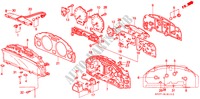 KOMBIINSTRUMENT (BAUTEILE) für Honda LEGEND LEGEND 4 Türen 5 gang-Schaltgetriebe 1992