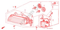 SCHEINWERFER für Honda LEGEND LEGEND 4 Türen 4 gang automatikgetriebe 1994