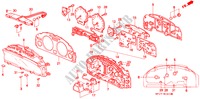 KOMBIINSTRUMENT (BAUTEILE) für Honda LEGEND COUPE LEGEND 2 Türen 4 gang automatikgetriebe 1993