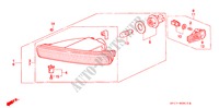 KOMBINATIONSLEUCHTE für Honda LEGEND COUPE LEGEND 2 Türen 5 gang-Schaltgetriebe 1992