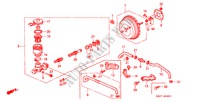 HAUPTBREMSZYLINDER/ MASTER POWER(ABS)(RH) für Honda CIVIC CRX VTI 2 Türen 5 gang-Schaltgetriebe 1993
