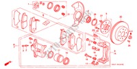 VORDERRADBREMSE für Honda CIVIC CRX VTI 2 Türen 5 gang-Schaltgetriebe 1992