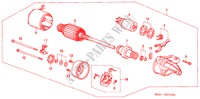 ANLASSER(HITACHI) für Honda CIVIC LSI 3 Türen 5 gang-Schaltgetriebe 1993