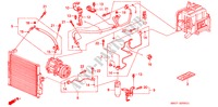 KLIMAANLAGE (SCHLAEUCHE/LEITUNGEN)(RH) für Honda CIVIC LSI 3 Türen 4 gang automatikgetriebe 1993