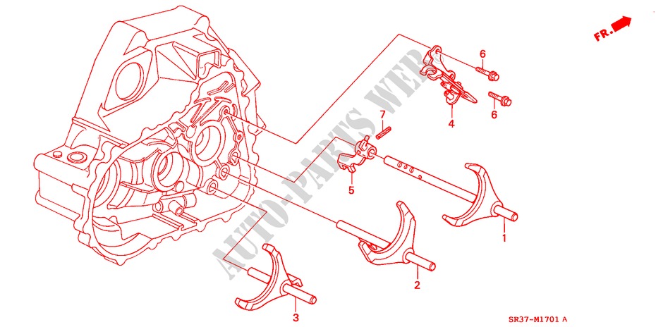 SCHALTGABEL(DOHC VTEC) (1051163 ) für Honda CIVIC VTI 3 Türen 5 gang-Schaltgetriebe 1994