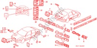 EMBLEM für Honda CIVIC VTI 4 Türen 5 gang-Schaltgetriebe 1993