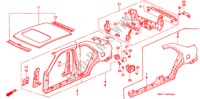 GEHAEUSESTRUKTUR(AUSSENBLECH) für Honda CIVIC ESI 4 Türen 5 gang-Schaltgetriebe 1995