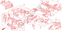 GEHAEUSESTRUKTUR(V. TRENNWAND) für Honda CIVIC RTSI 4 Türen 4 gang automatikgetriebe 1993