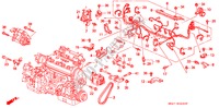 MOTORKABELBAUM/KLAMMER(SOHC) für Honda CIVIC RTSI 4 Türen 4 gang automatikgetriebe 1993