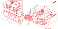HECKLEUCHTE für Honda CIVIC COUPE LSI 2 Türen 5 gang-Schaltgetriebe 1995