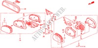 SPIEGEL für Honda CIVIC COUPE ESI 2 Türen 5 gang-Schaltgetriebe 1995
