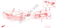 KOMBINATIONSLEUCHTE für Honda PRELUDE 2.3I 2 Türen 4 gang automatikgetriebe 1992