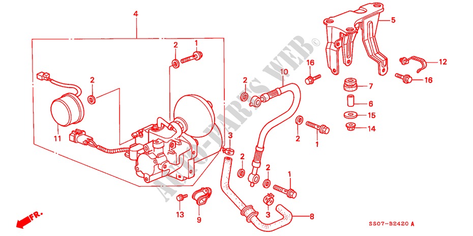 ABS SAMMELBEHAELTER(1) für Honda PRELUDE 2.3I 2 Türen 5 gang-Schaltgetriebe 1993