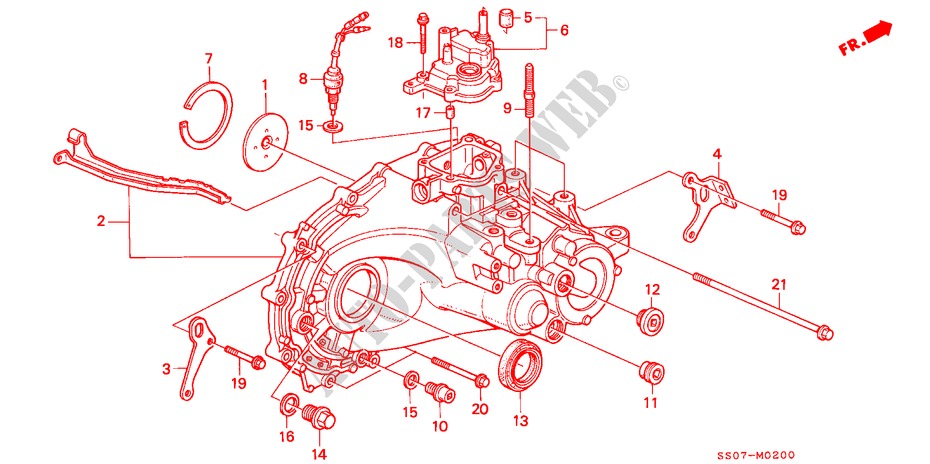 GETRIEBEGEHAEUSE für Honda PRELUDE 2.0I 2 Türen 5 gang-Schaltgetriebe 1993