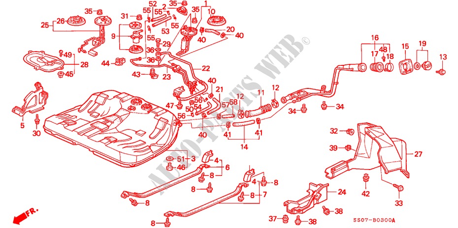 KRAFTSTOFFTANK für Honda PRELUDE 2.3I 2 Türen 4 gang automatikgetriebe 1992