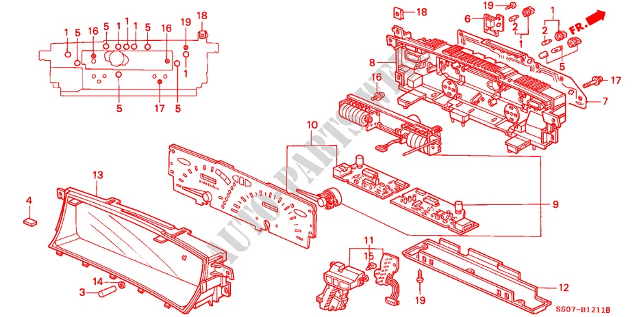 MESSGERAET BAUTEILE(2) für Honda PRELUDE 2.3I 2 Türen 4 gang automatikgetriebe 1992