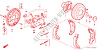 HINTERRADBREMSE(TROMMEL) für Honda CIVIC 1.5ILS 5 Türen 5 gang-Schaltgetriebe 1997