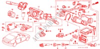 KOMBISCHALTER(LH) für Honda CIVIC 1.4I          75PS 5 Türen 5 gang-Schaltgetriebe 1997