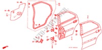 TUERBLECHE, HINTEN für Honda CIVIC 1.4IS 5 Türen 5 gang-Schaltgetriebe 1997